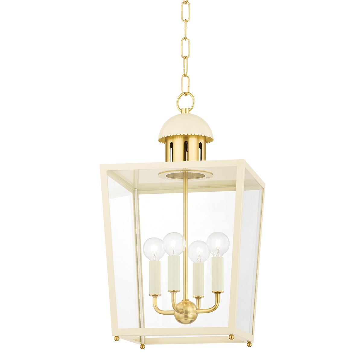 Aged Brass Four Light Lantern from the June Collection