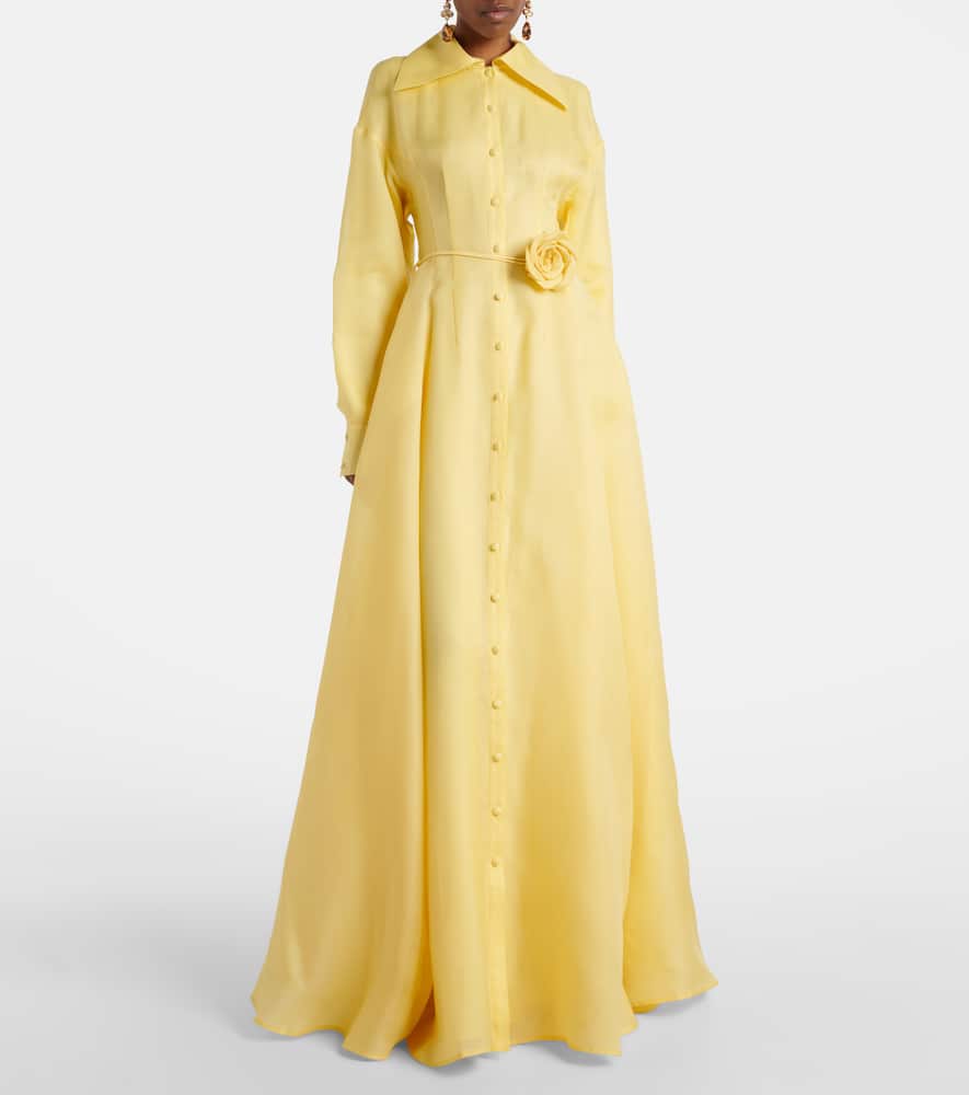 Josephine floral silk gown