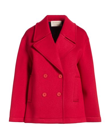 Woman Coat Red Size 8 Viscose, Elastane, Polyurethane
