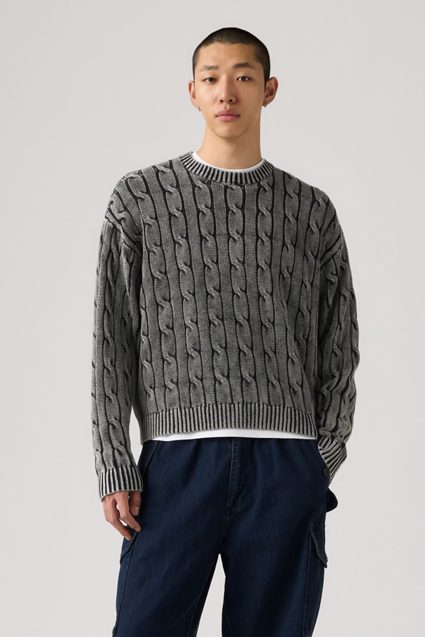 Carmel Cable Crewneck Sweater