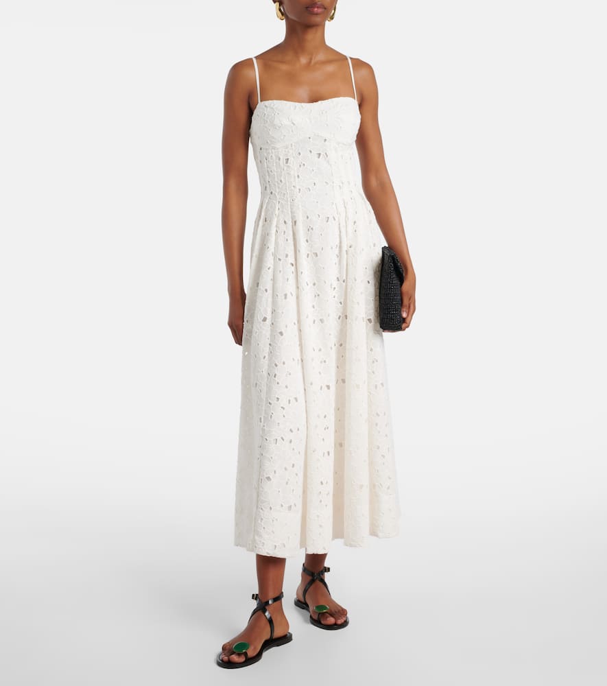 Kittiya broderie anglaise cotton midi dress