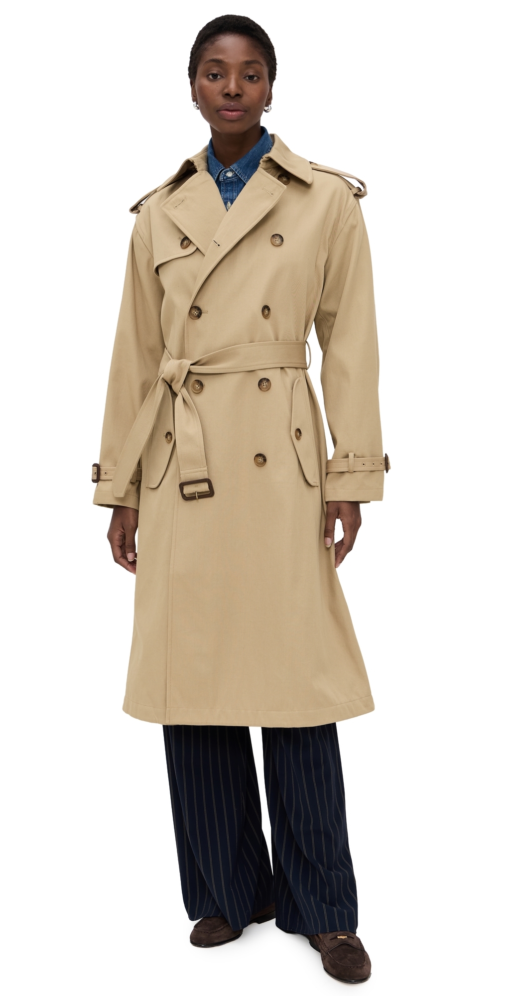 Cotton Twill Trench Coat Surrey Tan