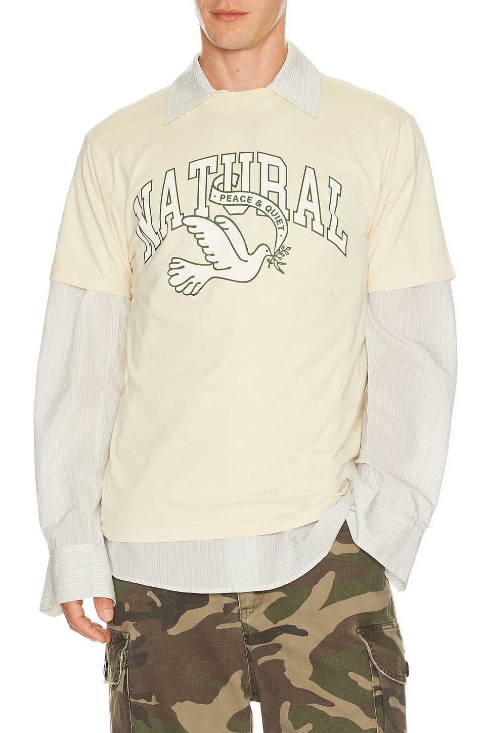 Museum of Peace and Quiet Natural Dove T-Shirt in Bone - White. M also in L, S, XL/1X
