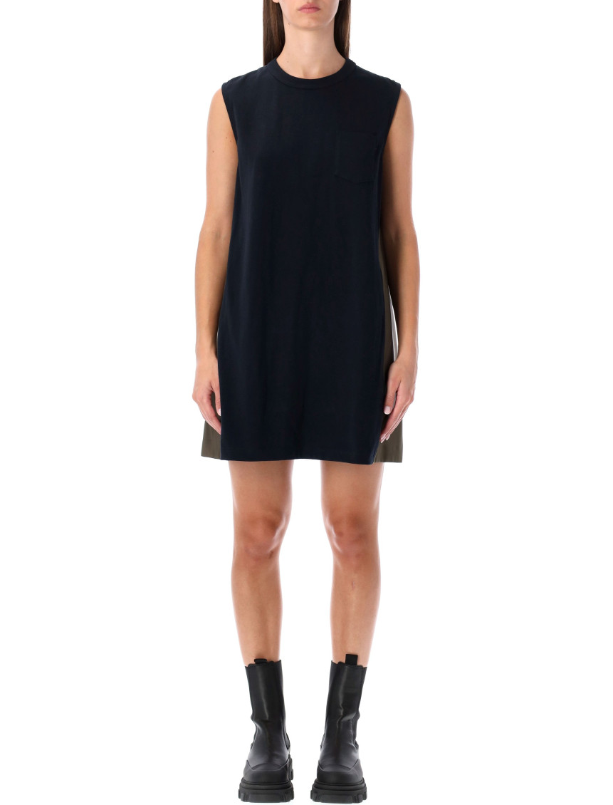 Sacai - mini dress with pleated back design
