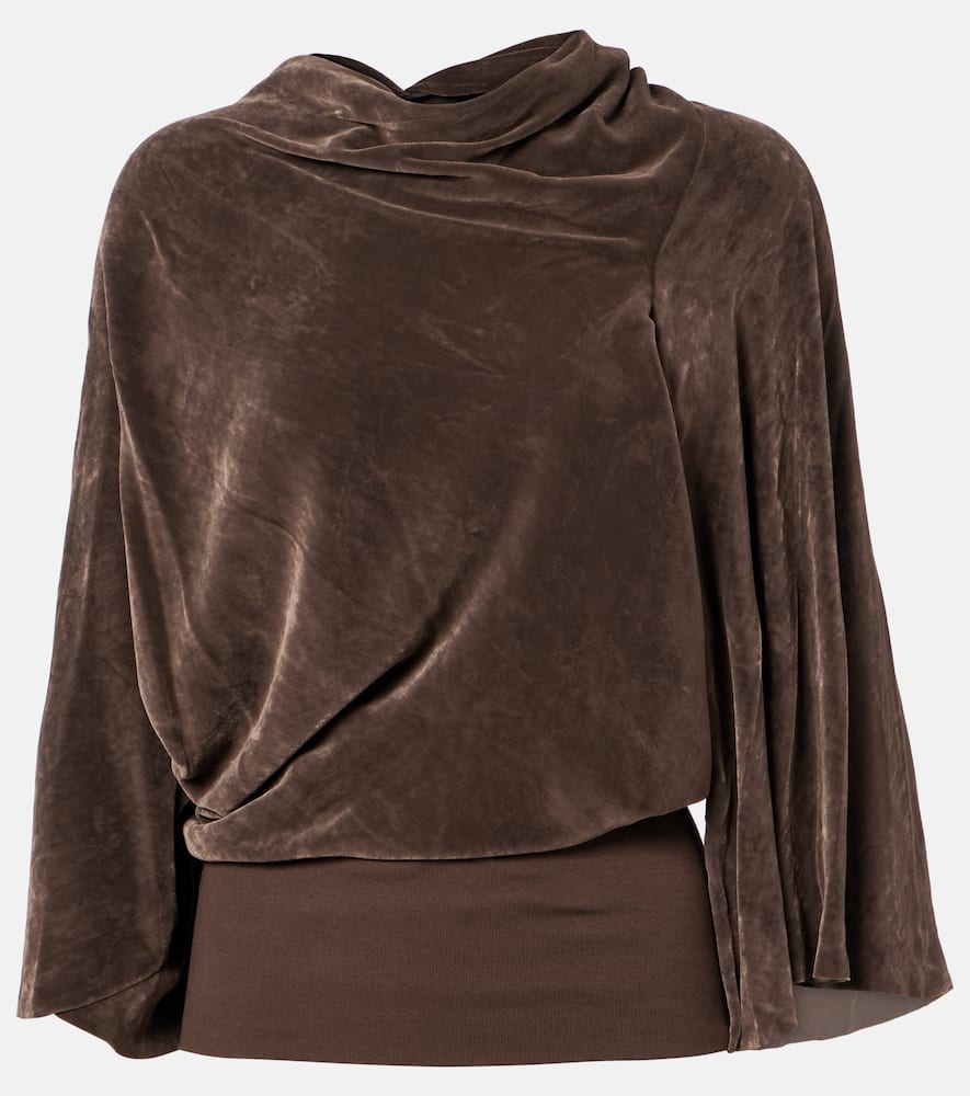 Draped crêpe top