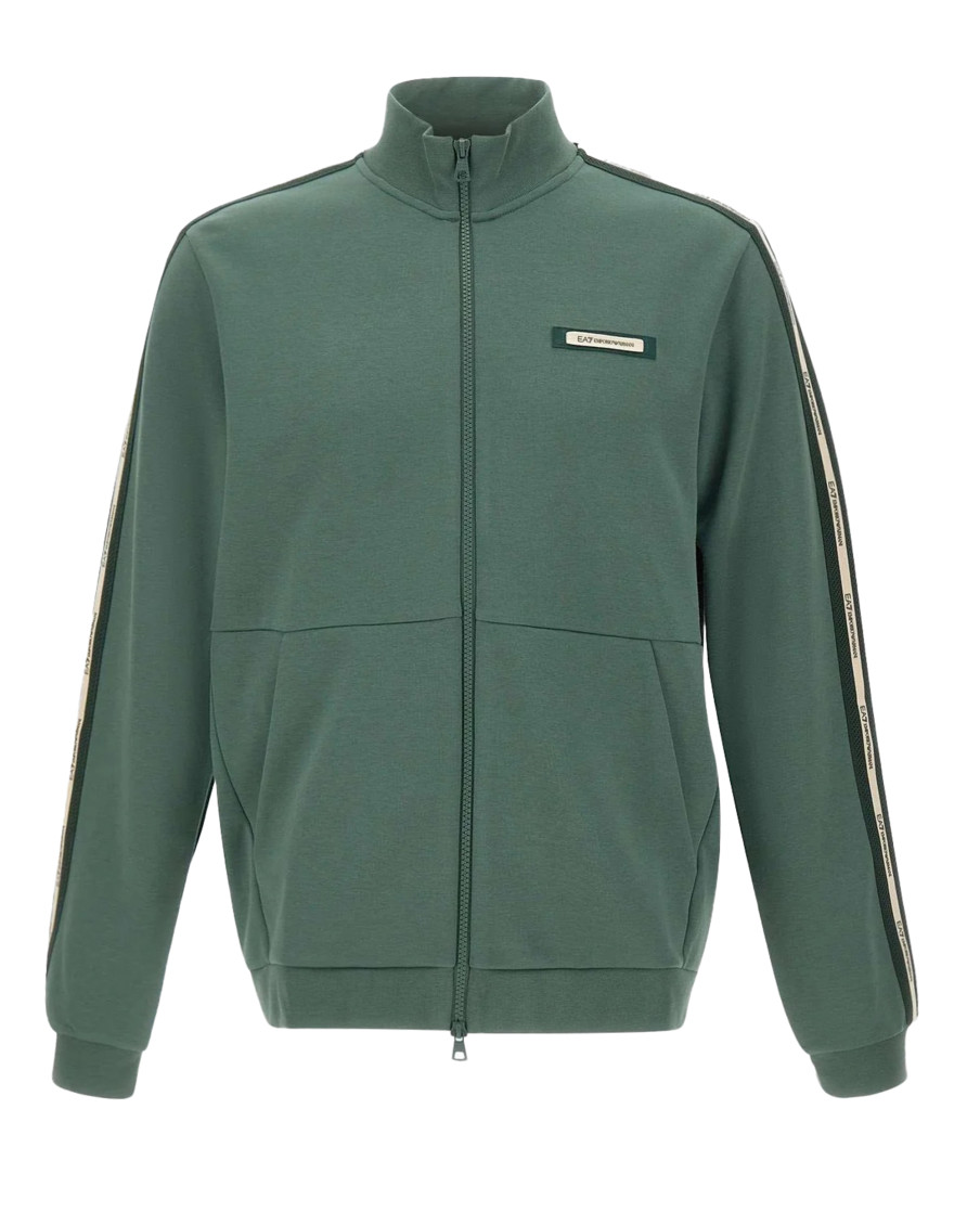 Green Logo Mock Collar Sweatshirt