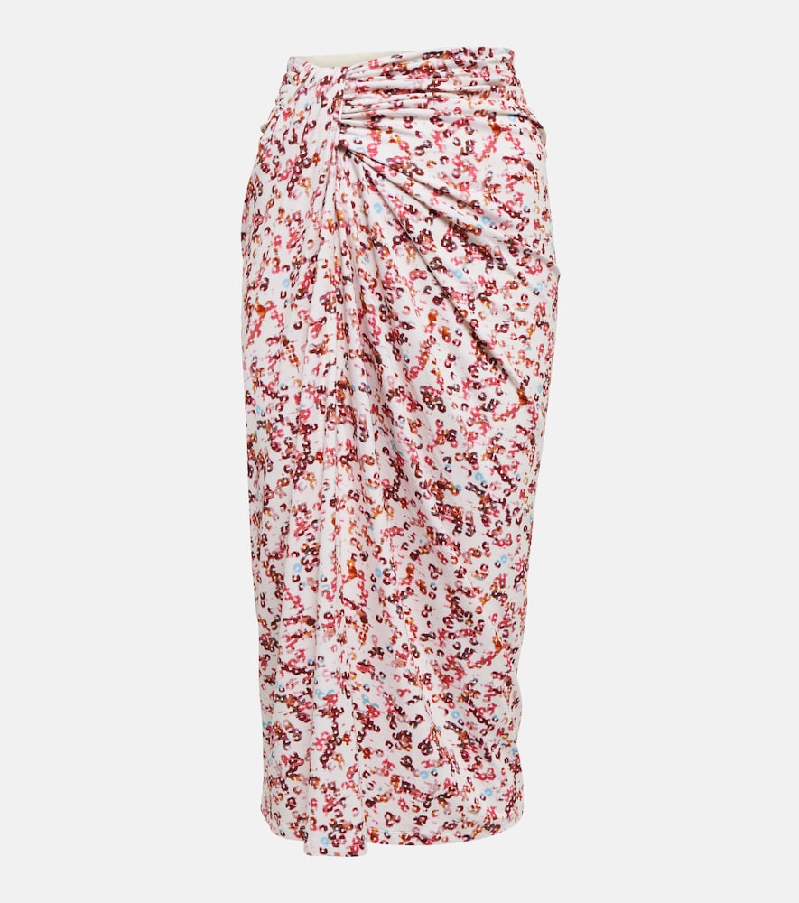 Marant Etoile Jeldia printed jersey midi skirt