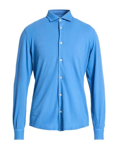 Man Shirt Blue Size 38 Cotton