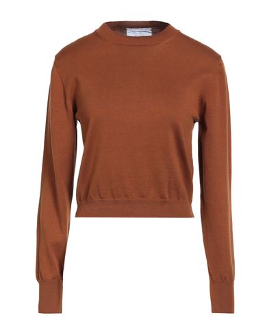 Collezione N_01 Woman Sweater Brown Size L Cotton