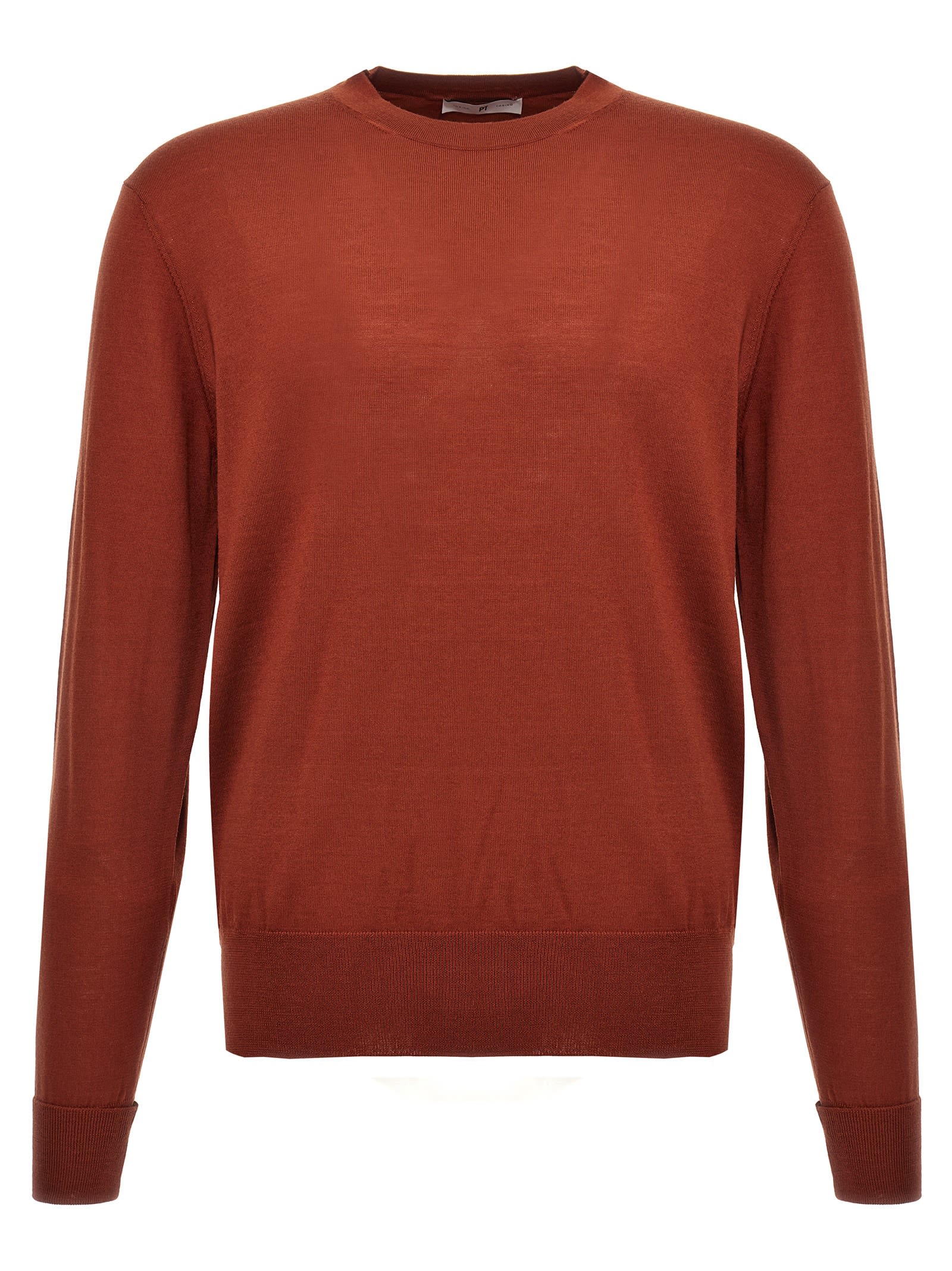 -Merino Wool Sweater Maglioni Rosso-Uomo