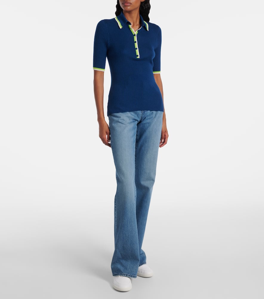 Perro cashmere and silk polo shirt