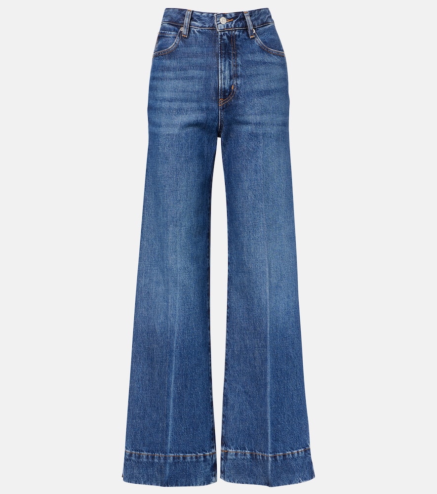 Slice high-rise flared jeans