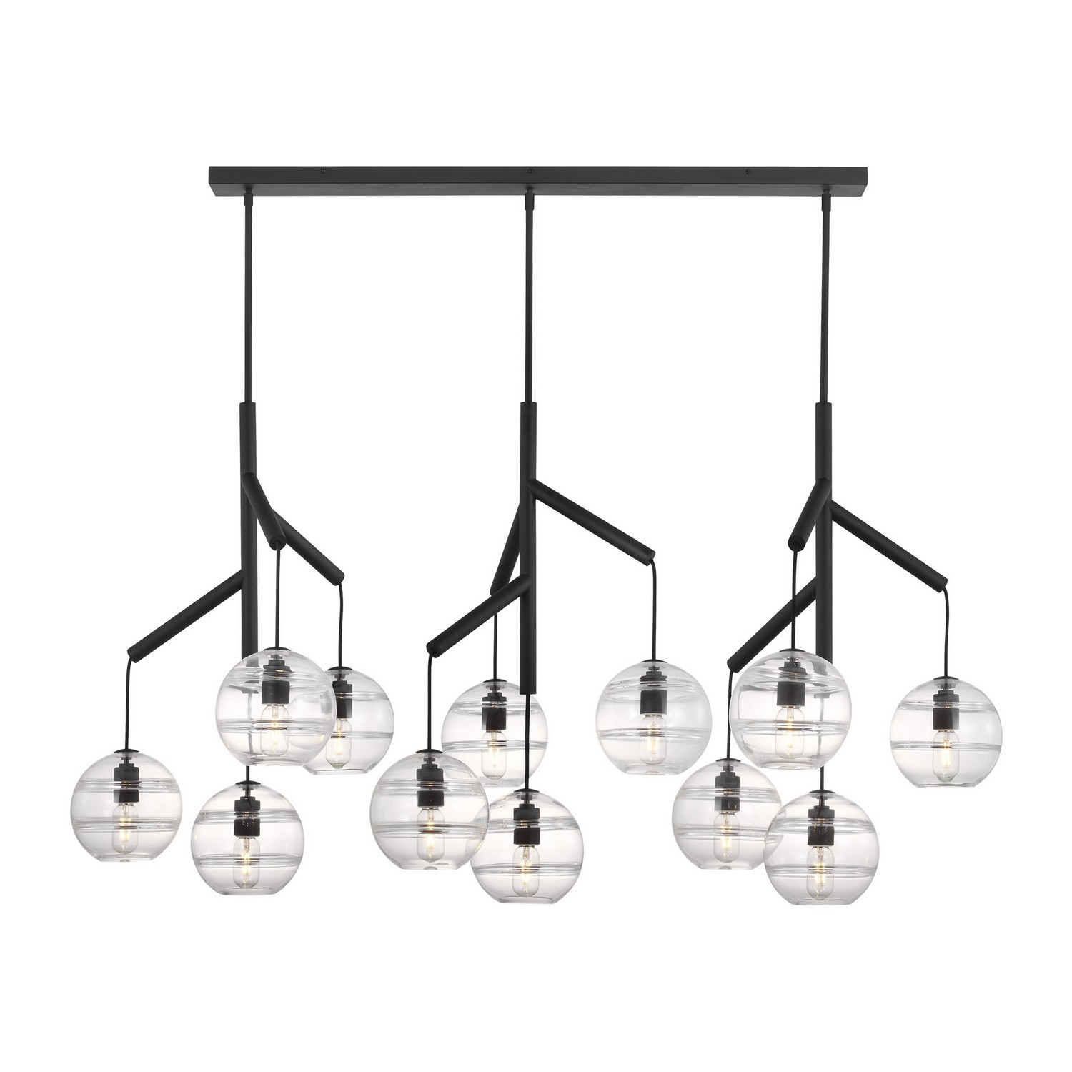 Nightshade Black 12 Light Chandelier from the Sedona Collection