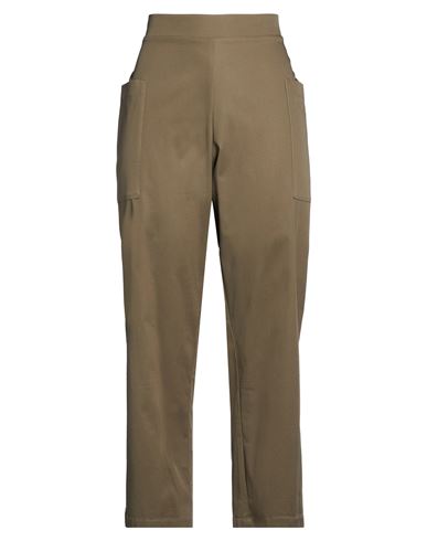Woman Pants Military green Size 8 Cotton, Elastane
