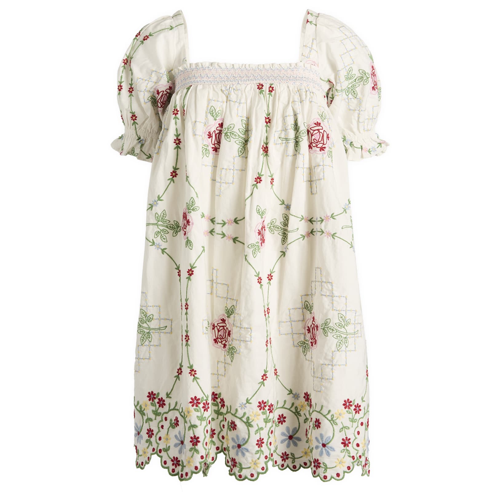 Damson Madder Women's Lulu Mini Dress in White