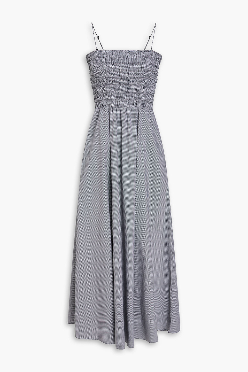 Lida gingham cotton-poplin maxi dress - Black - UK/AU 6