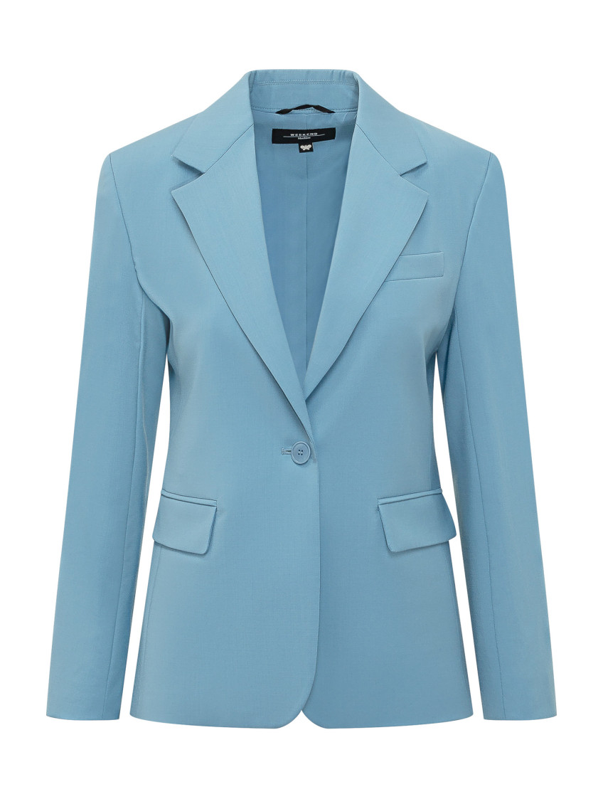 Light-blue Wool Lamine Blazer