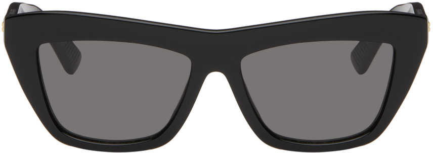 Bottega Veneta Black Cat-Eye Sunglasses