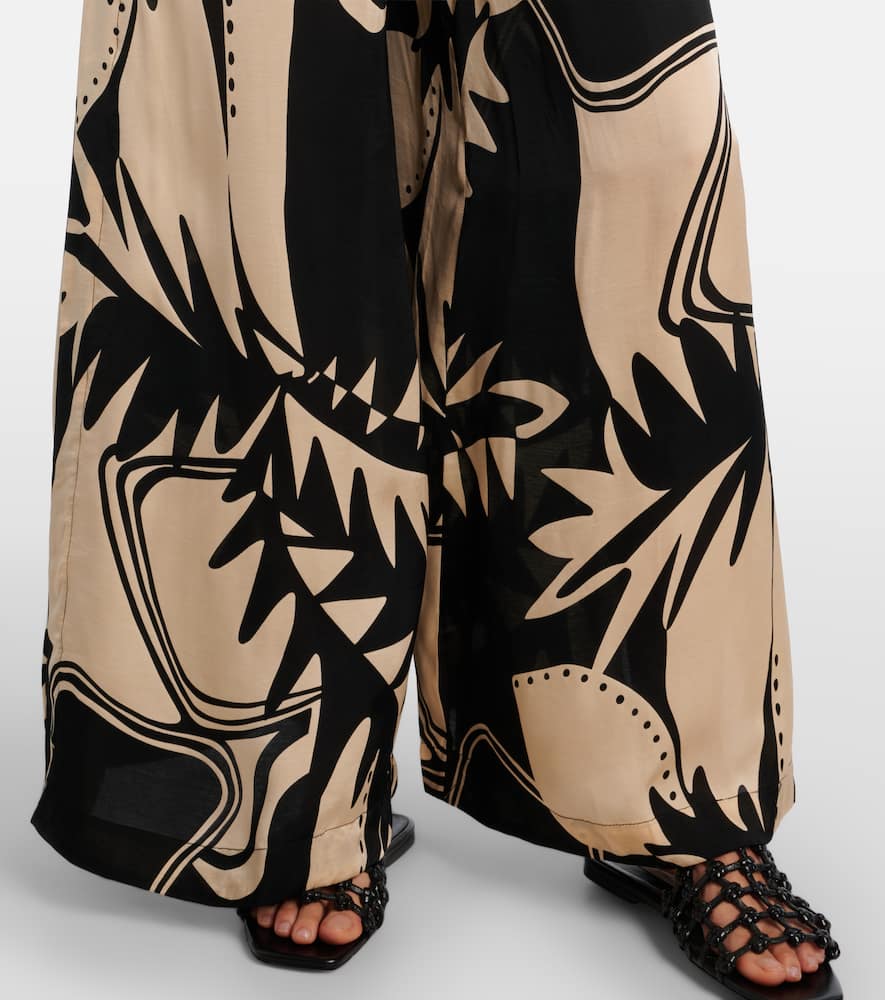 Clea printed wide-leg pants