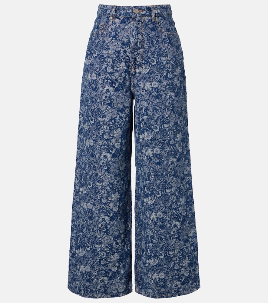 Tapestry wide-leg jeans