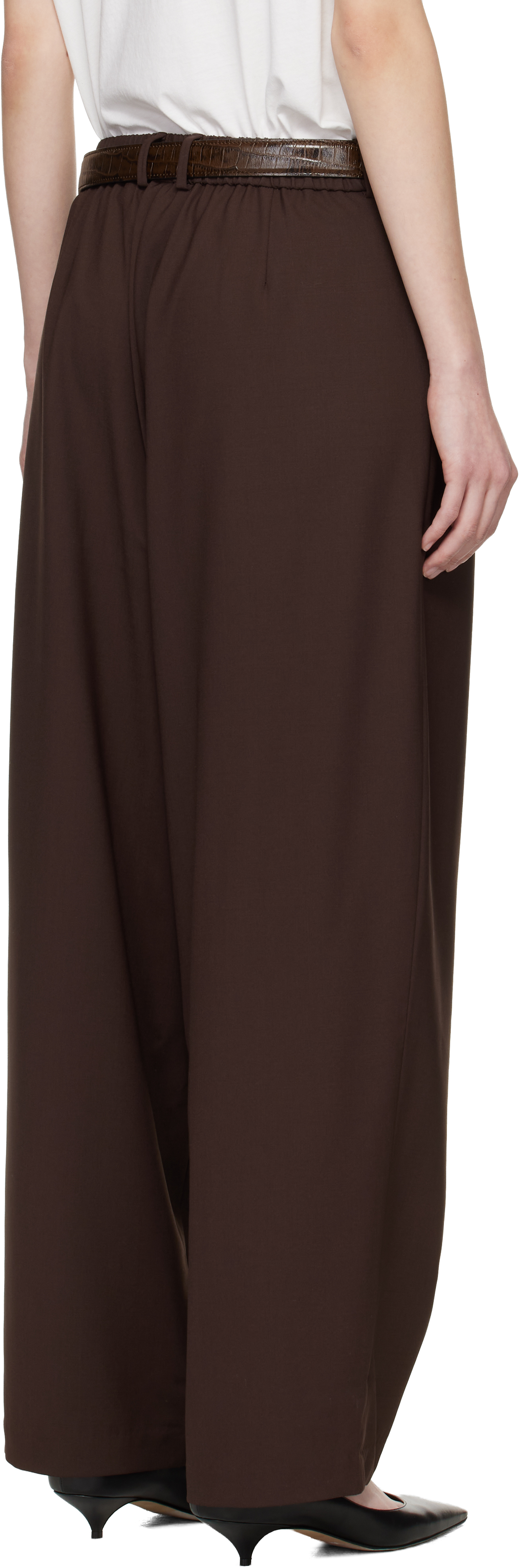 Brown Tailored Masculine Trousers