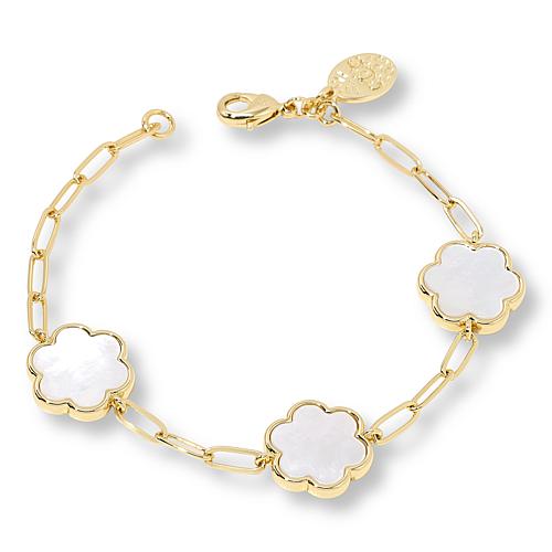 Elena Mother-of-Pearl Flower Bracelet