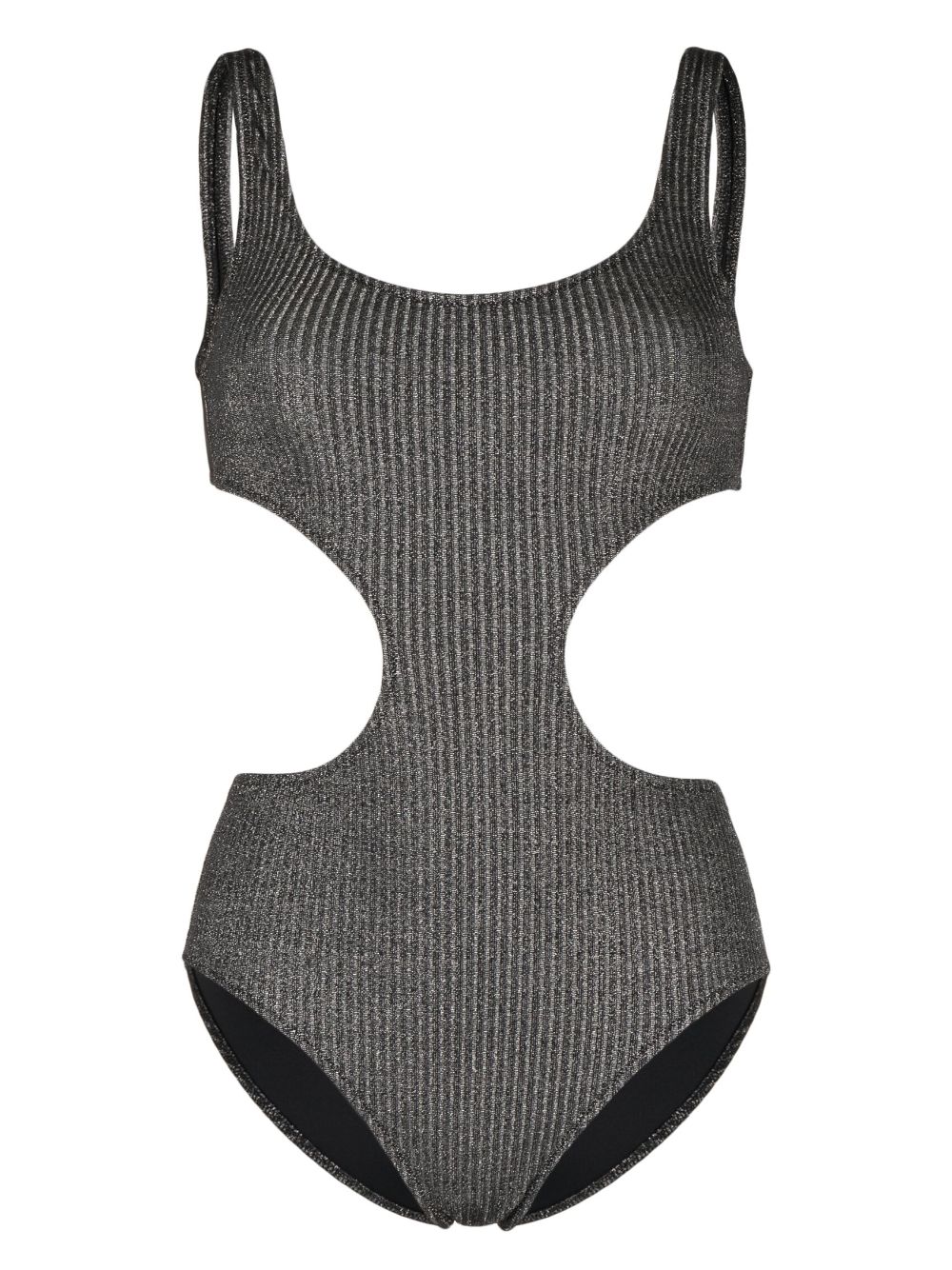 Ribbed-knit swimsuit - Black