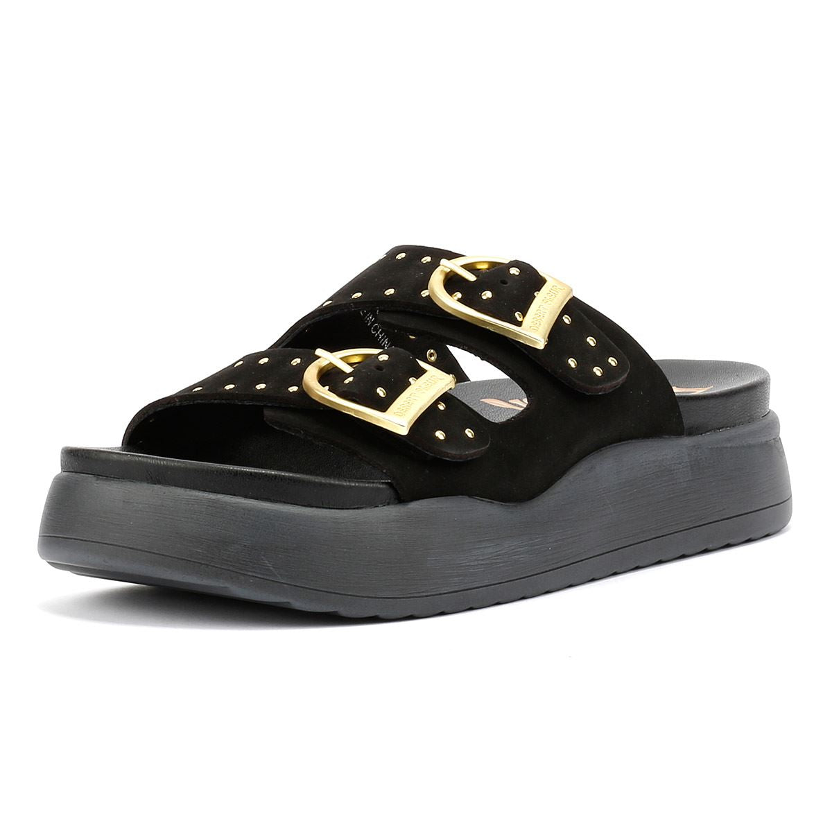 Desert Fleur Girasol Nubuck Women's Black Sandals