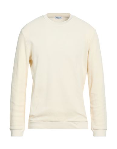 Man Sweatshirt Cream Size L Cotton