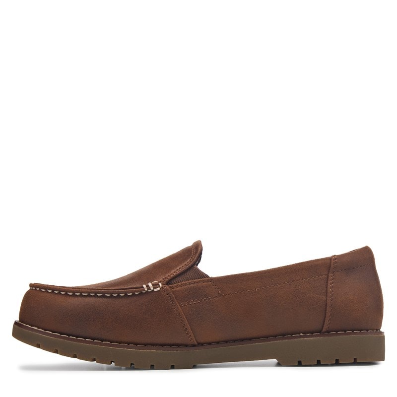 Women's Bobs Chill Lugs Medium/Wide Moc Toe Slip On Shoes (Brown)