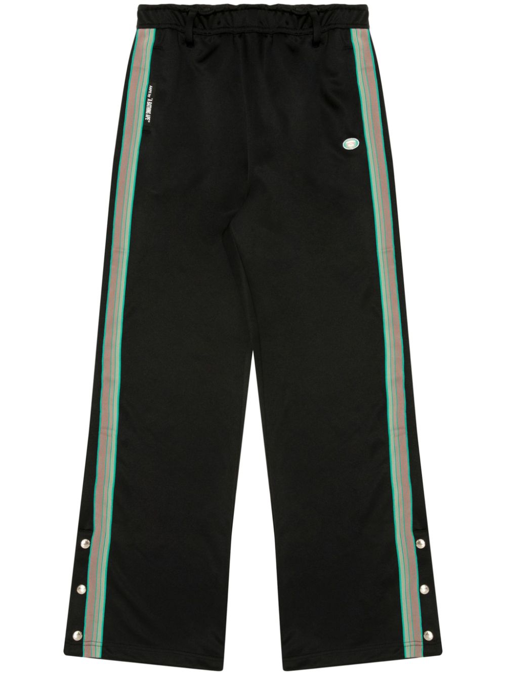 Stripe-detail track pants - Black