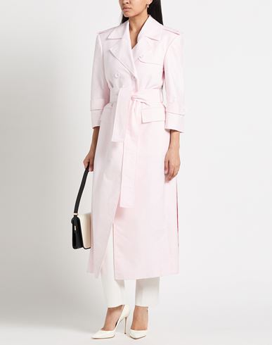 Woman Overcoat & Trench Coat Light pink Size 2 Cotton