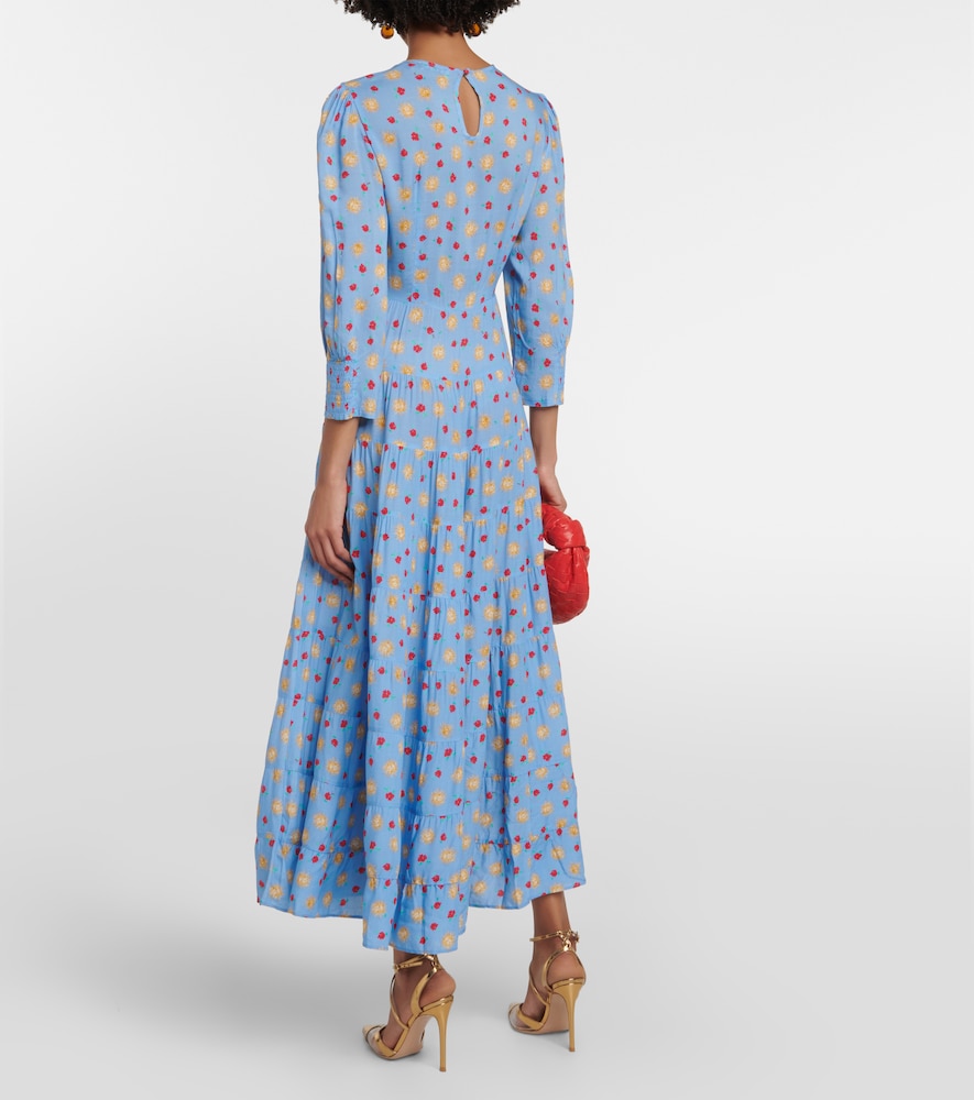 Kristen printed tiered maxi dress