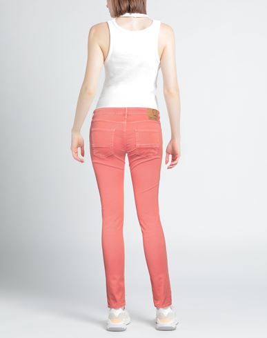 Care Label Woman Pants Coral Size 27 Cotton, Elastane