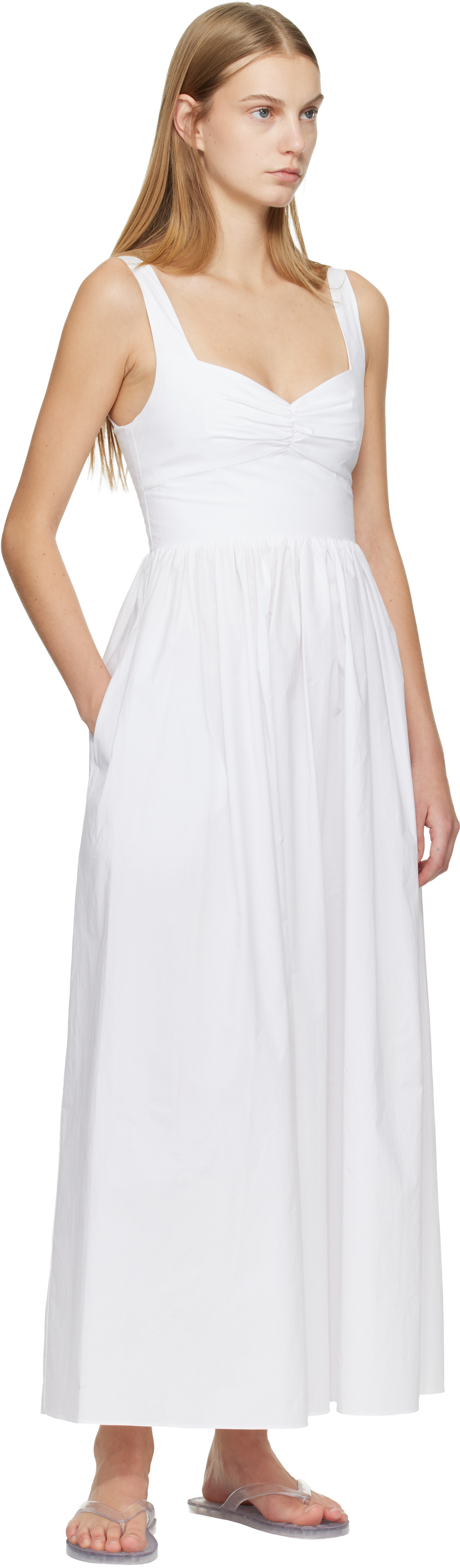 White Bralette Midi Dress