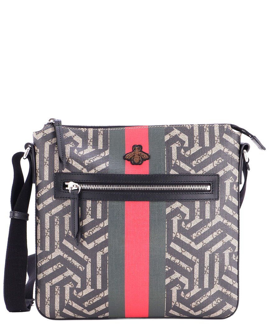 Front Zip Messenger Caleido Gg Coated Medium (Authentic Pre-Loved)