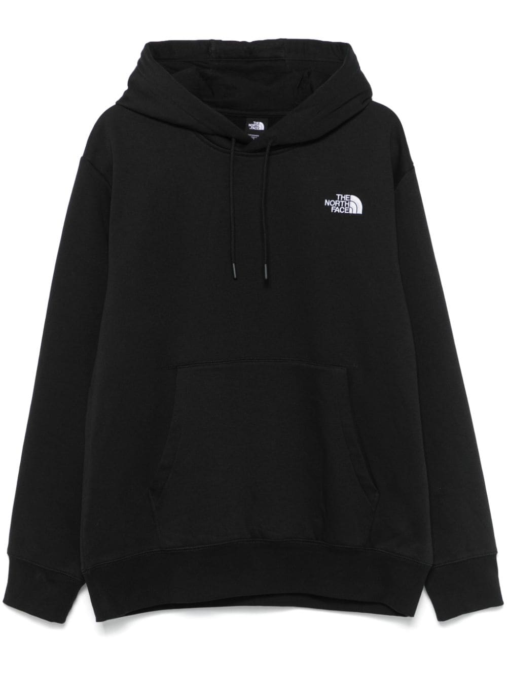 Embroidered-logo hoodie - Black