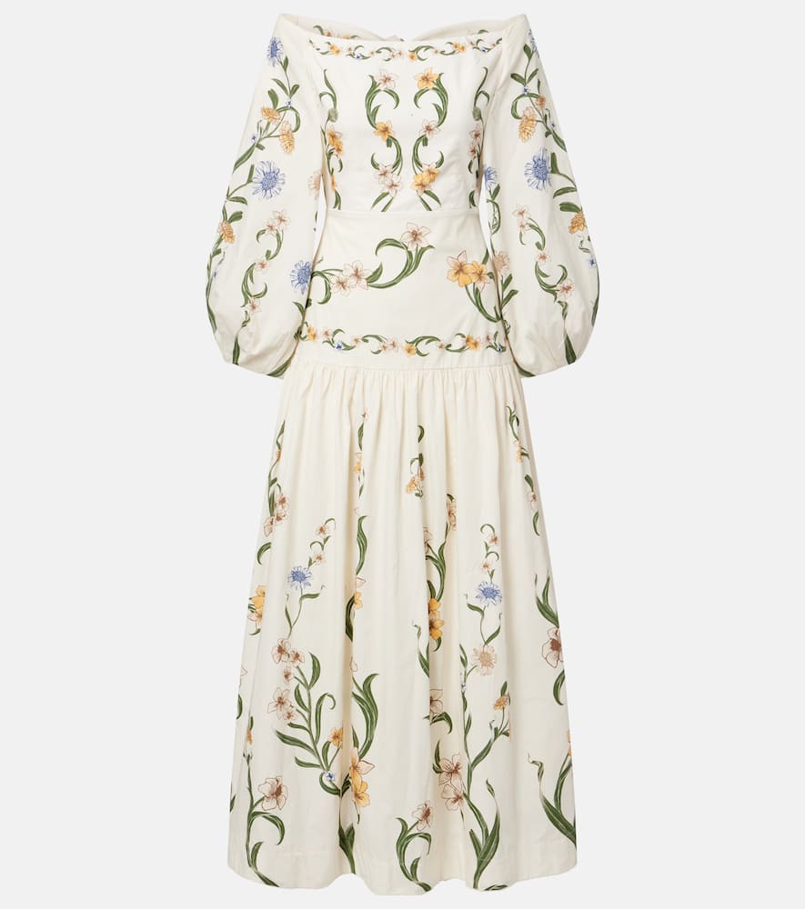 Floral cotton maxi dress