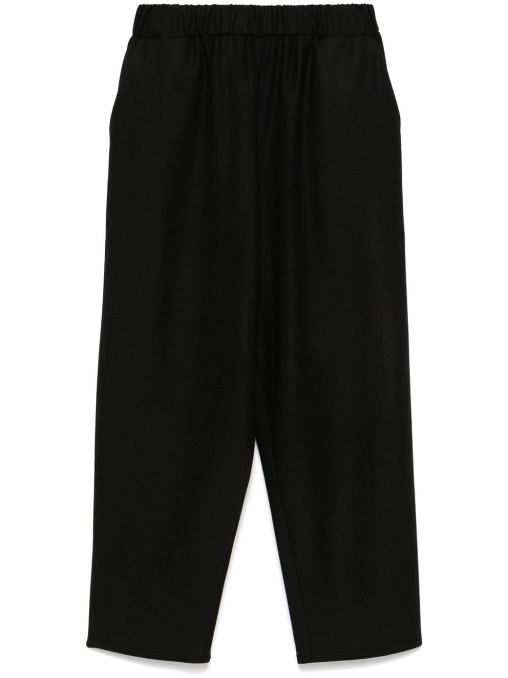 Virgin wool trousers - Black