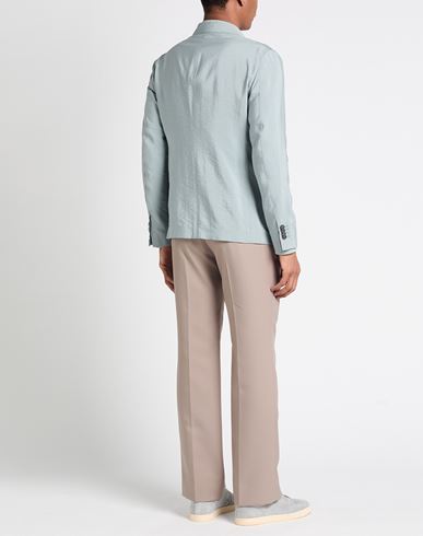 Man Blazer Sage green Size 38 Silk, Polyamide