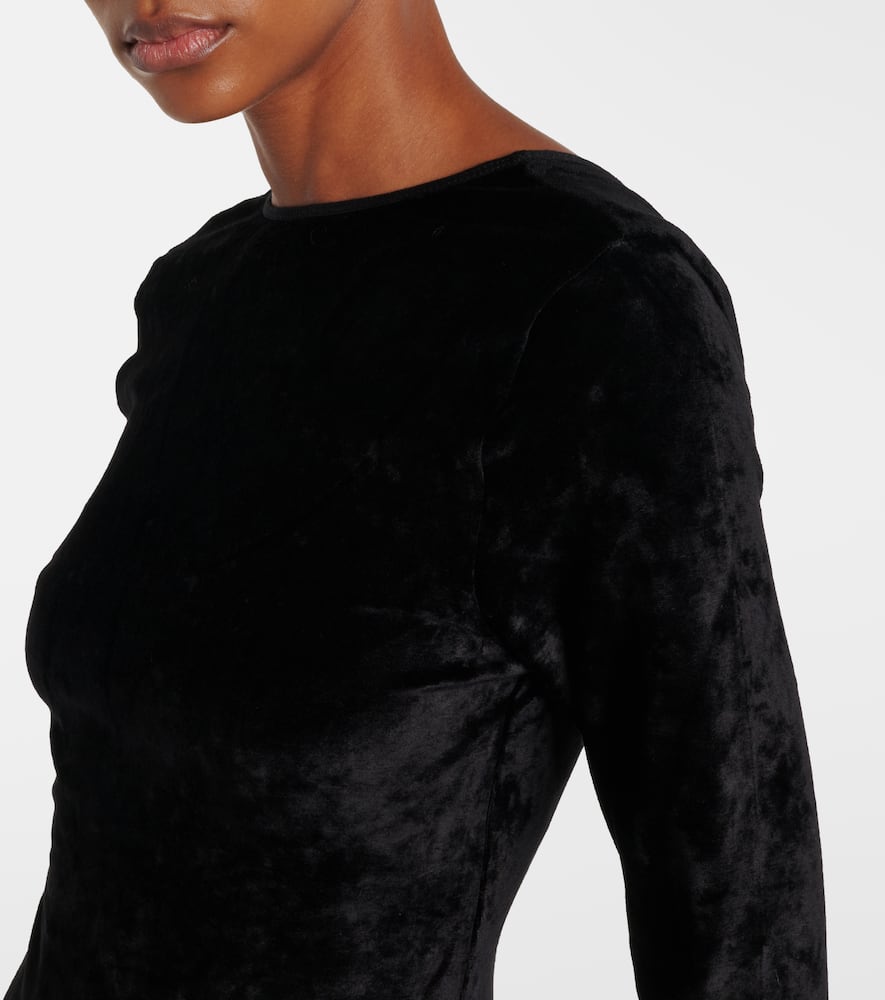 Velvet midi dress