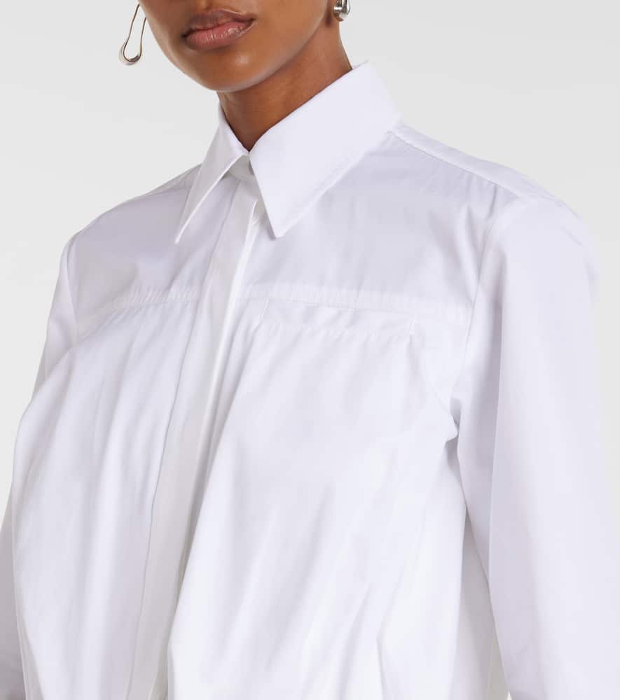 Zemira cropped cotton poplin shirt