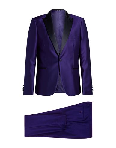 Man Suit Blue Size 40 Polyester, Viscose