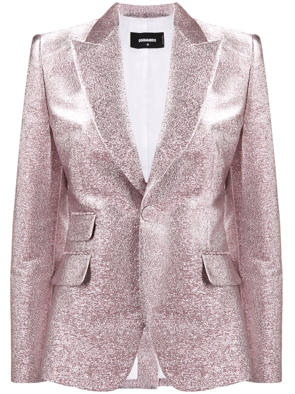 Glitter single breasted blazer - Pink
