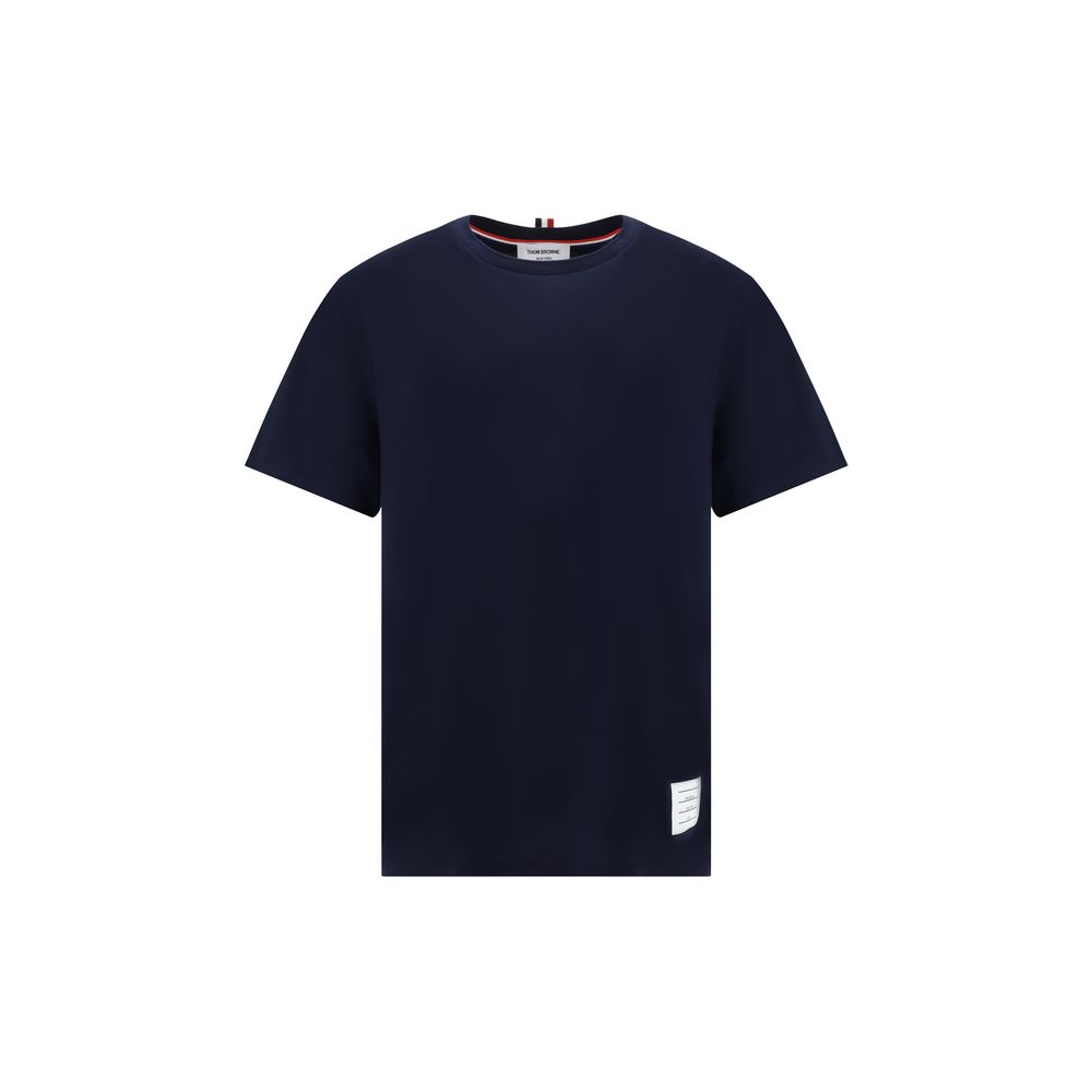 Logo-Patch Cotton T-Shirt — Navy