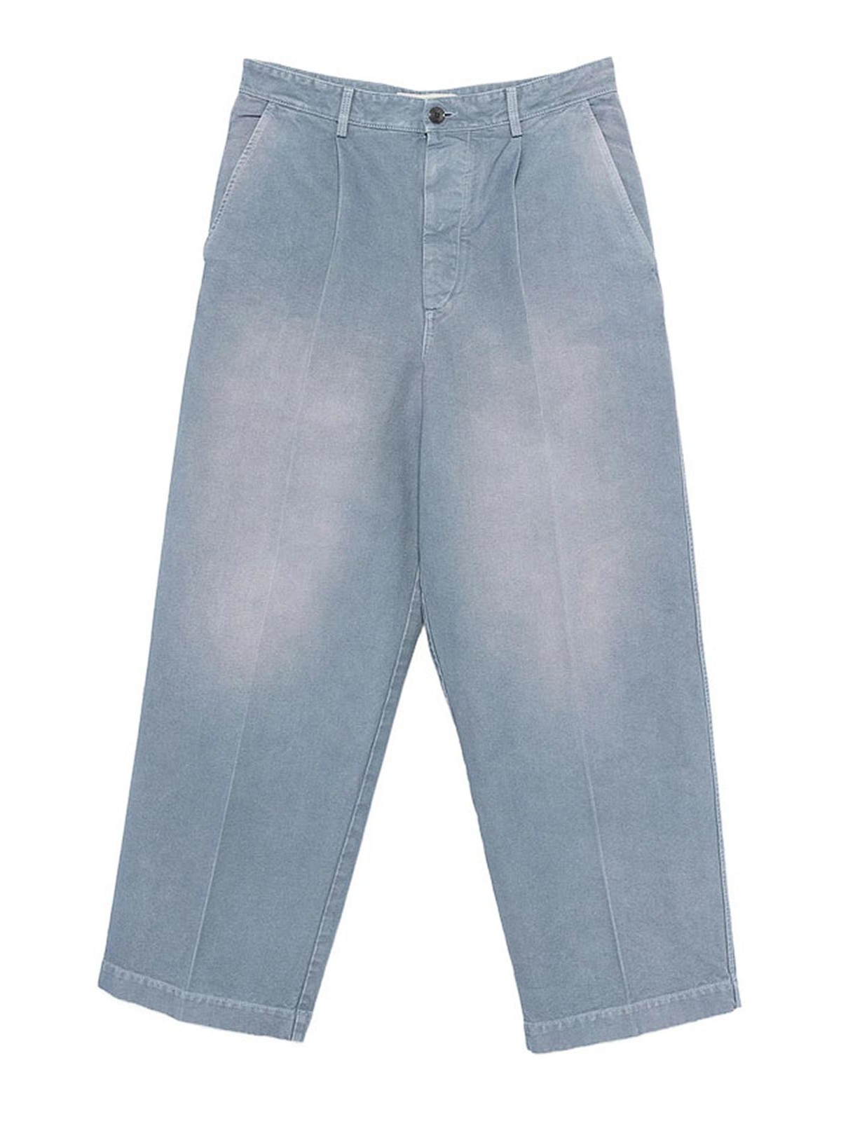 Pleated Button-fastening Trousers