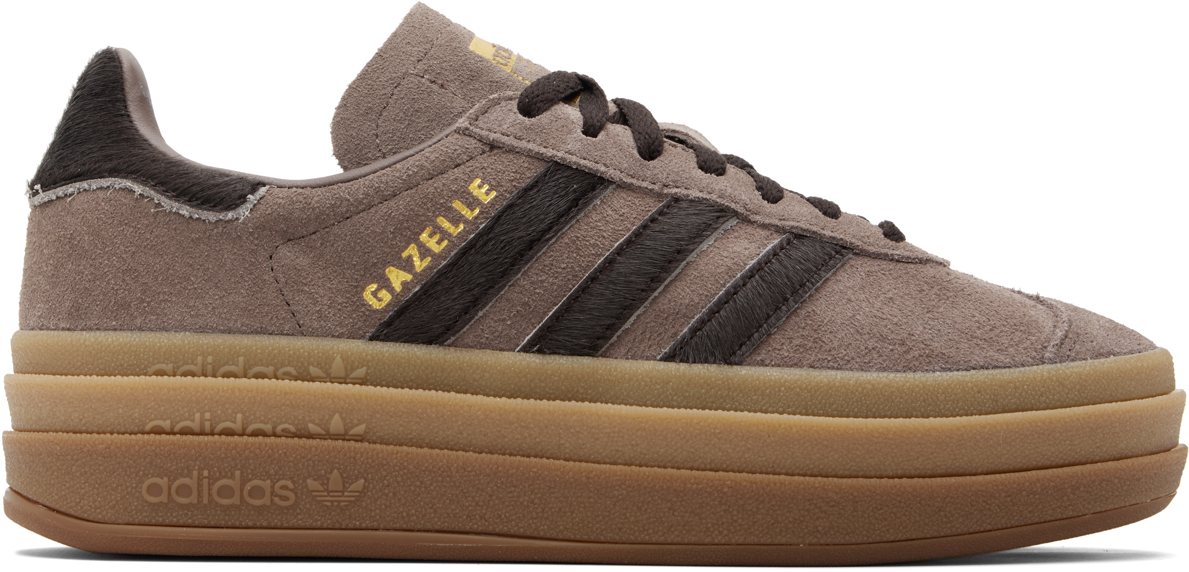 Brown Gazelle Bold Sneakers
