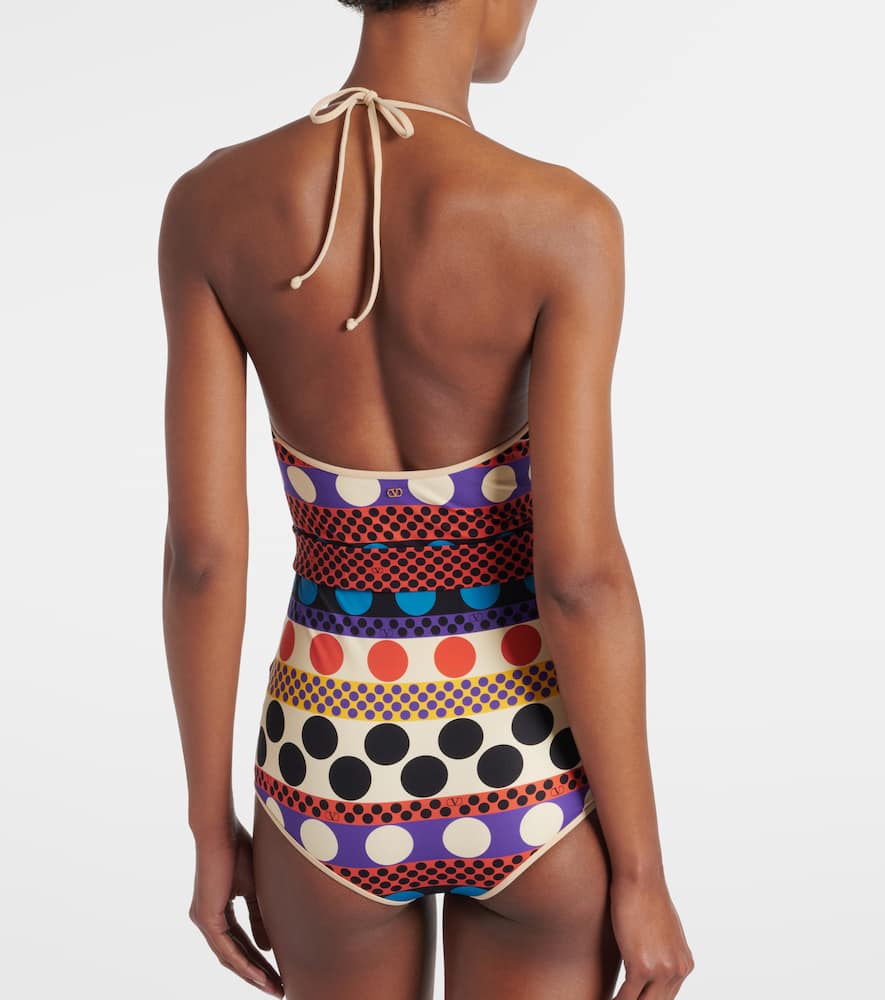 Escape belted polka-dot swimsuit