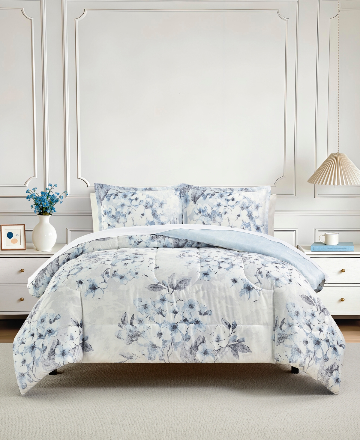 Colesville Reversible 3-Pc. Comforter Sets - Blue