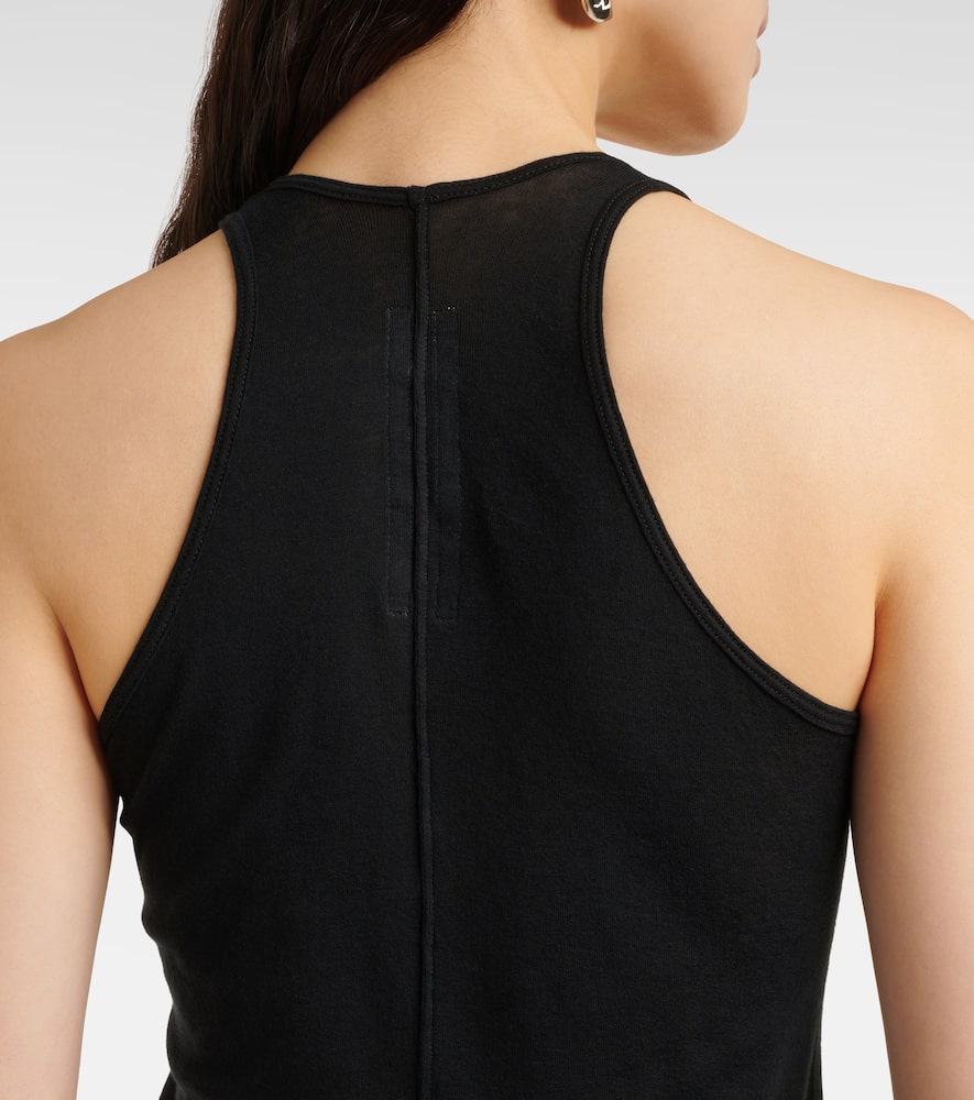 Ribbed-knit cotton tank top